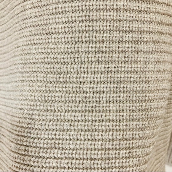 Athleta Huntly Knit Wool Blend Crewneck Oversized Oatmeal Sweater Sm - Picture 3 of 11